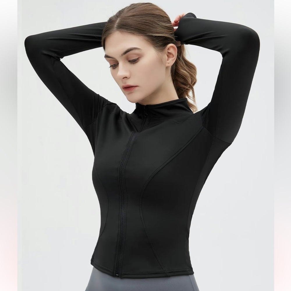 New bbl sports zip up slim fit yoga jacket